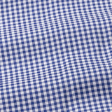 Nefrio Blue Check Button Down Oxford Cotton Shirt - John Ellies