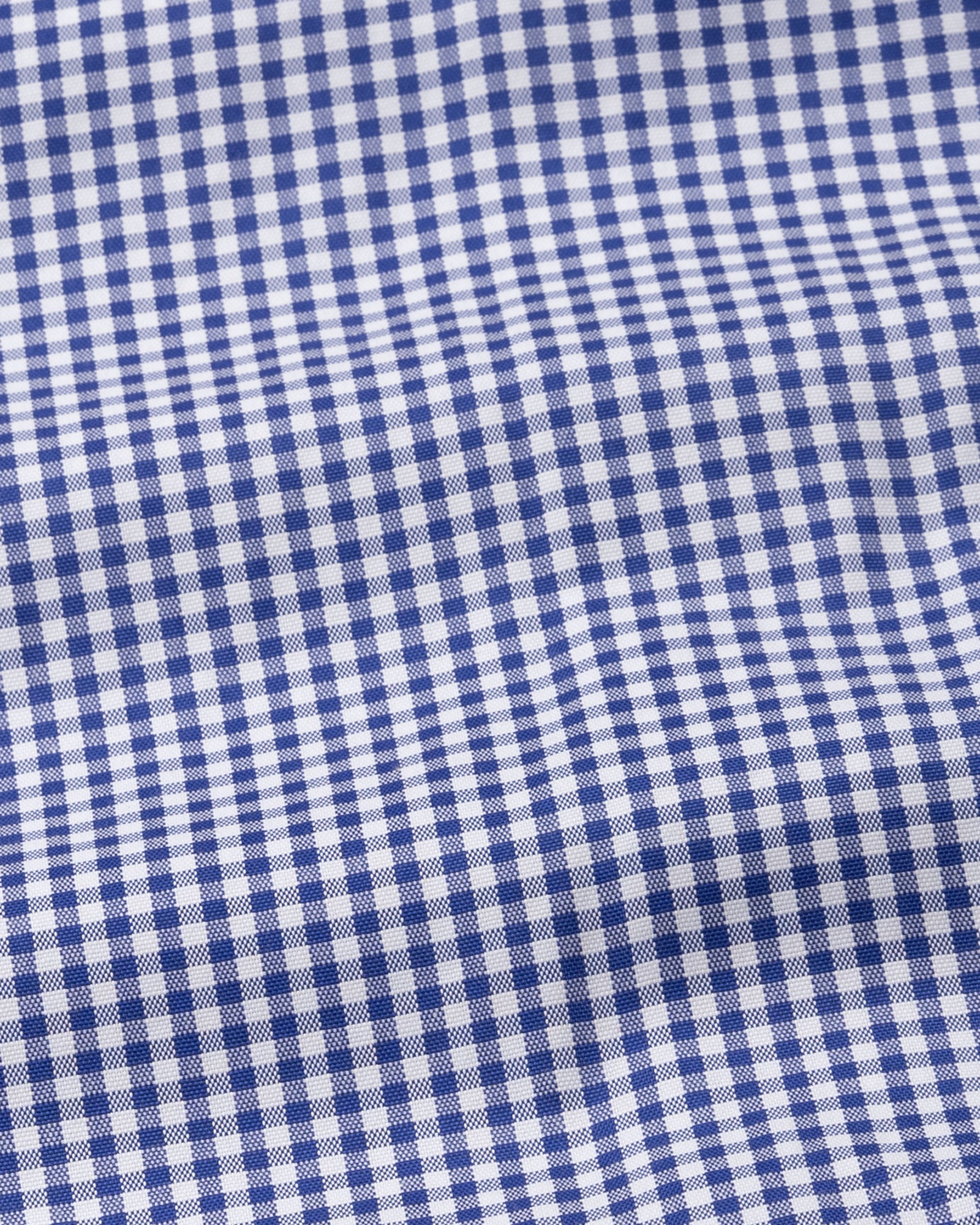 Nefrio Blue Check Button Down Oxford Cotton Shirt - John Ellies