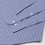 Nefrio Blue Check Button Down Oxford Cotton Shirt - John Ellies