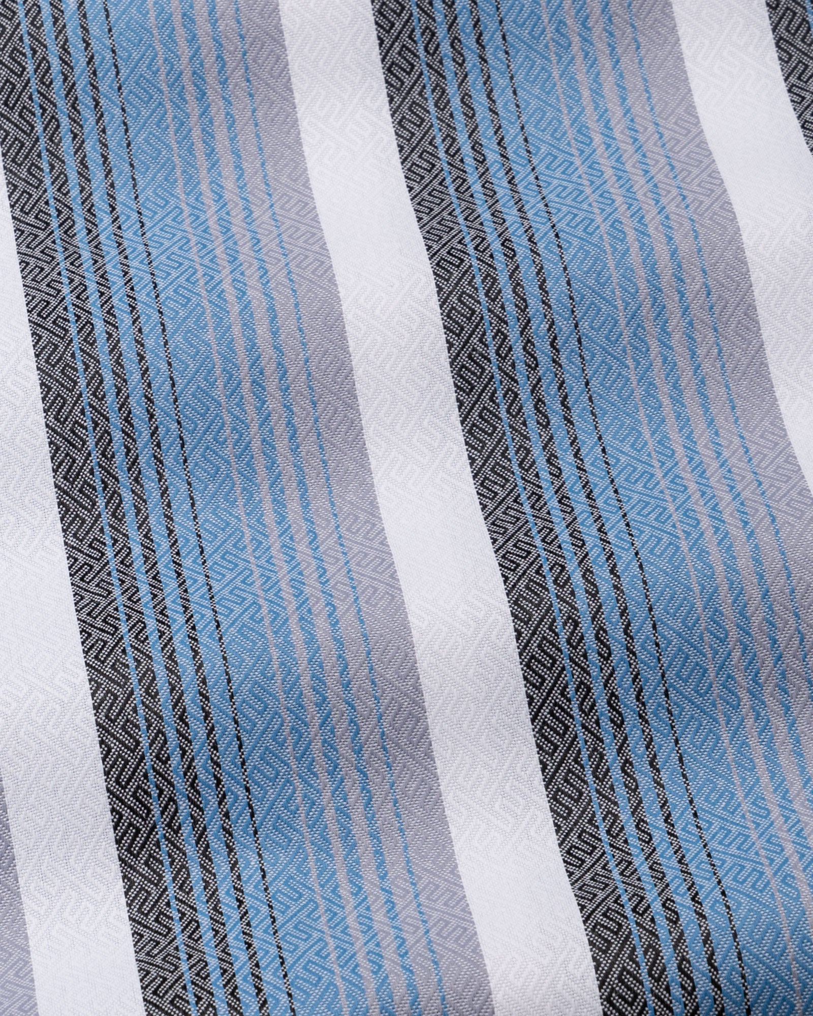 Bermen Grey And Sky Blue Stripes Cotton Shirt - John Ellies