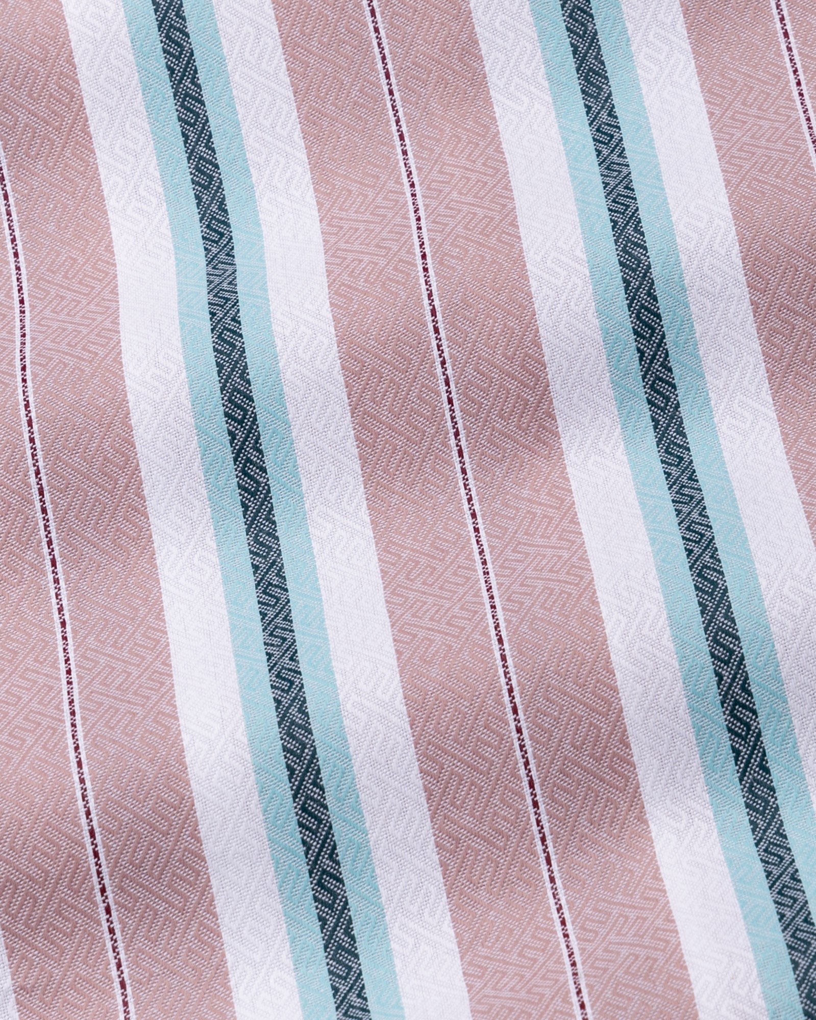 Bermen Salmon Pink Stripes Cotton Shirt - John Ellies