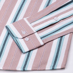 Bermen Salmon Pink Stripes Cotton Shirt - John Ellies