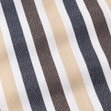 Bermen Brown & Navy Blue Stripes Cotton Shirt - John Ellies
