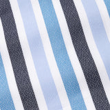 Bermen Sky Blue & Teal Stripes Cotton Shirt - John Ellies