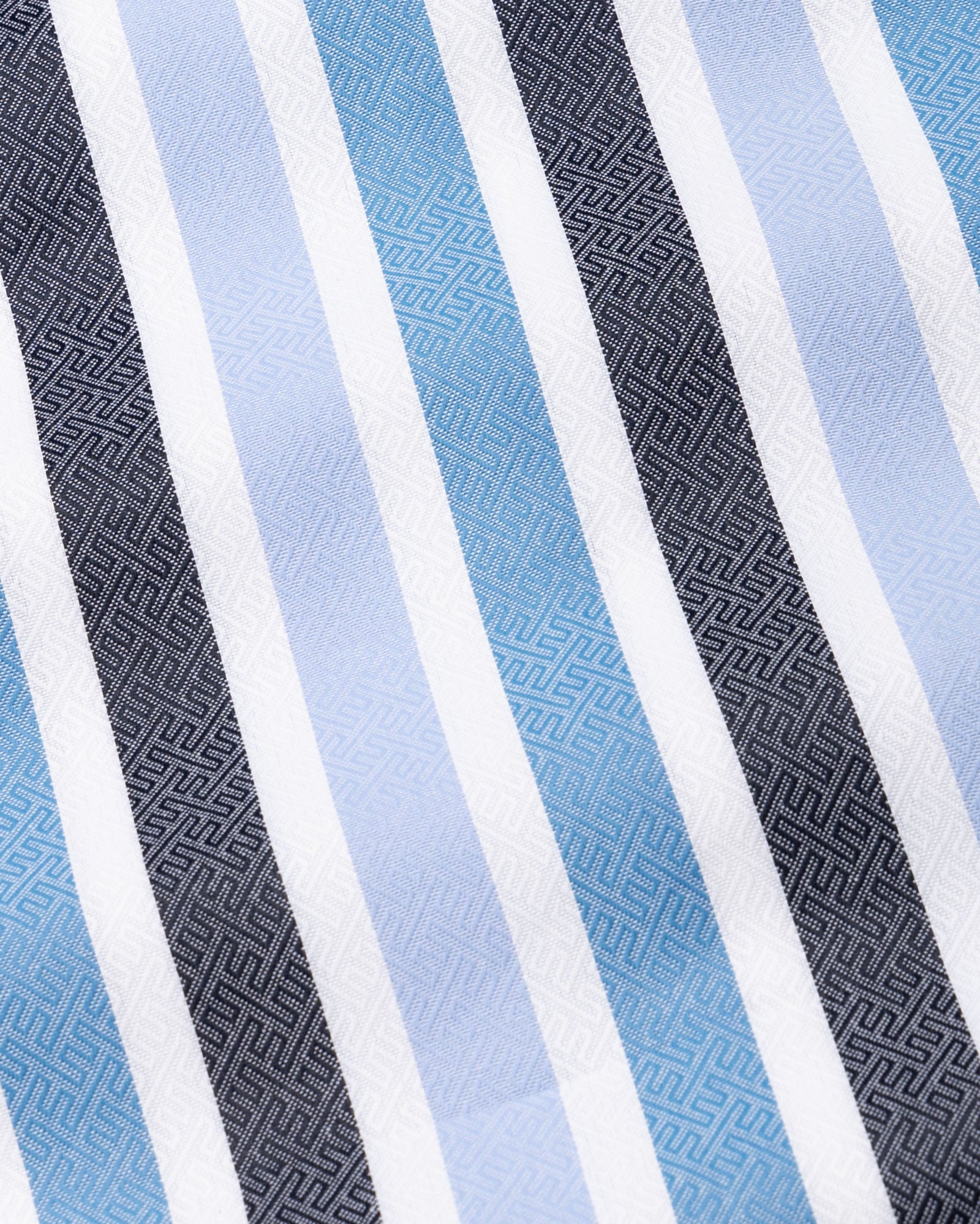 Bermen Sky Blue & Teal Stripes Cotton Shirt - John Ellies