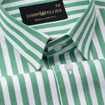Falker Green Stripes Cotton Shirt - John Ellies