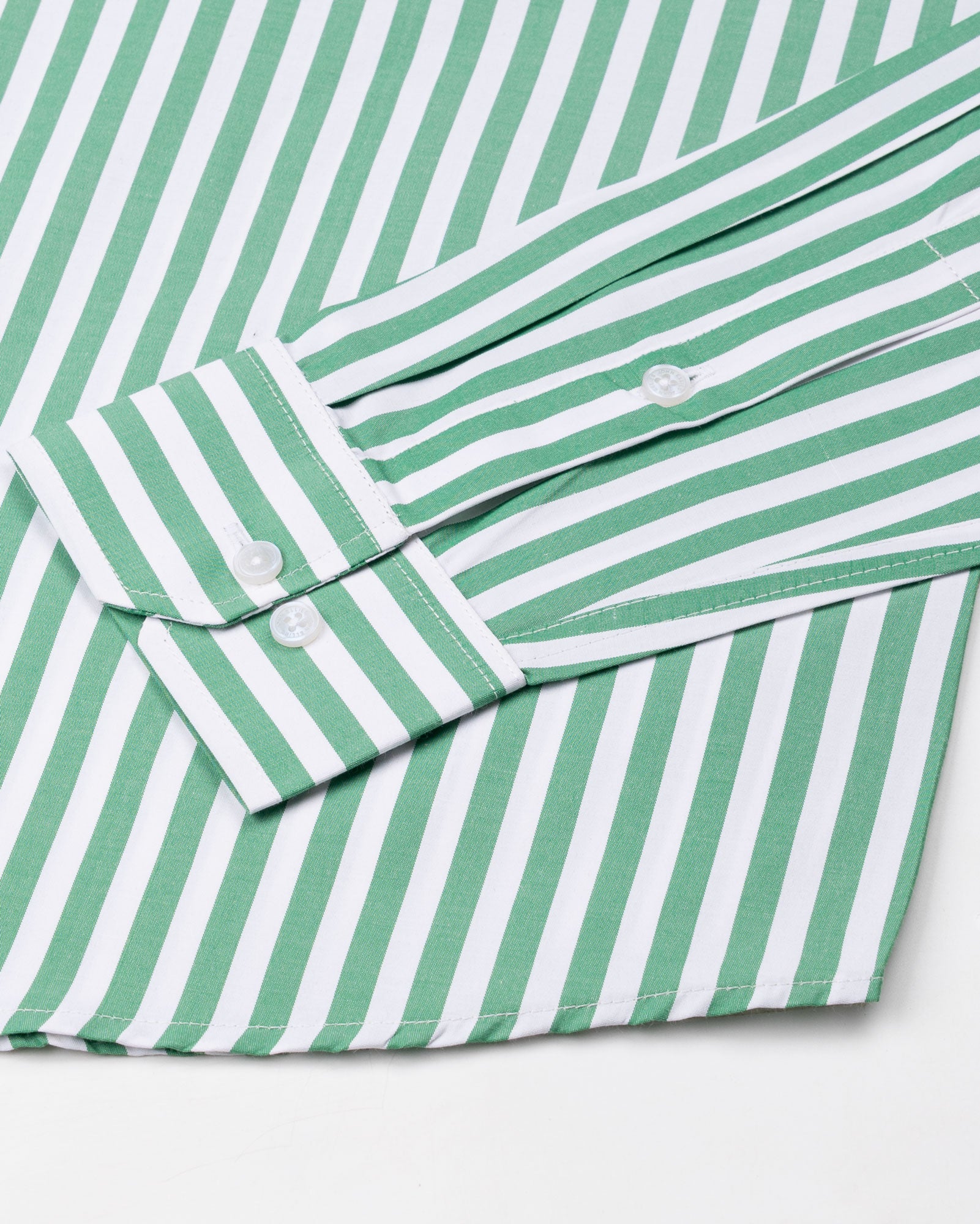 Falker Green Stripes Cotton Shirt - John Ellies