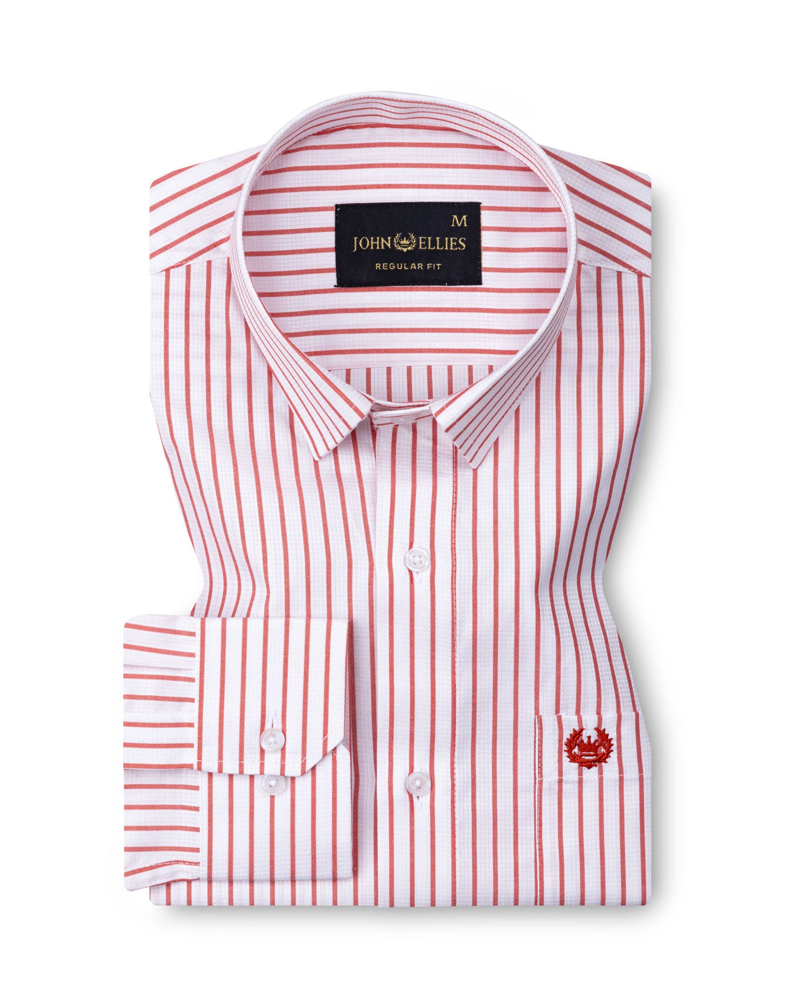 Falker Red Stripes Cotton Shirt - John Ellies