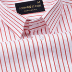 Falker Red Stripes Cotton Shirt - John Ellies