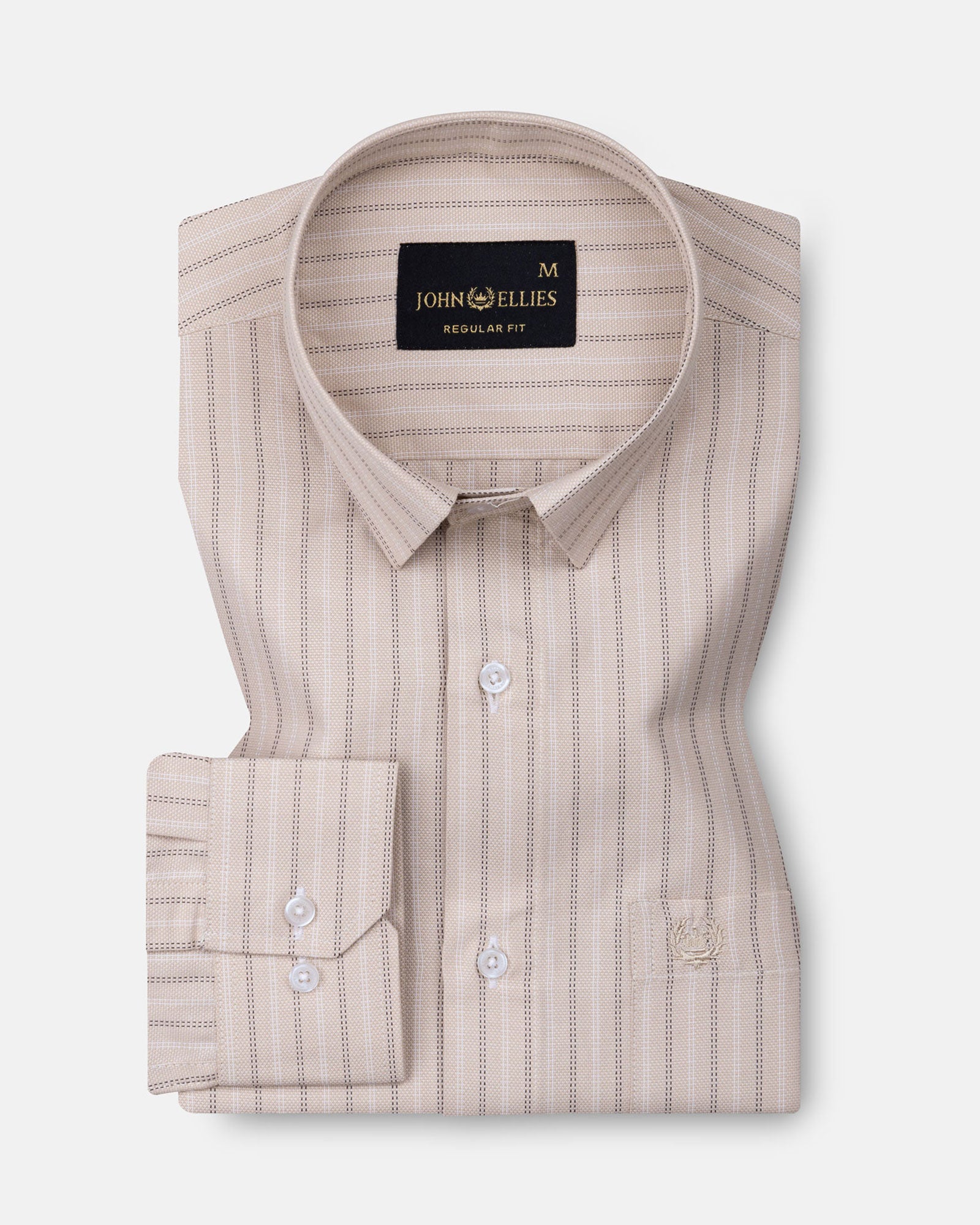 Falker Cream Stripes Cotton Shirt - John Ellies
