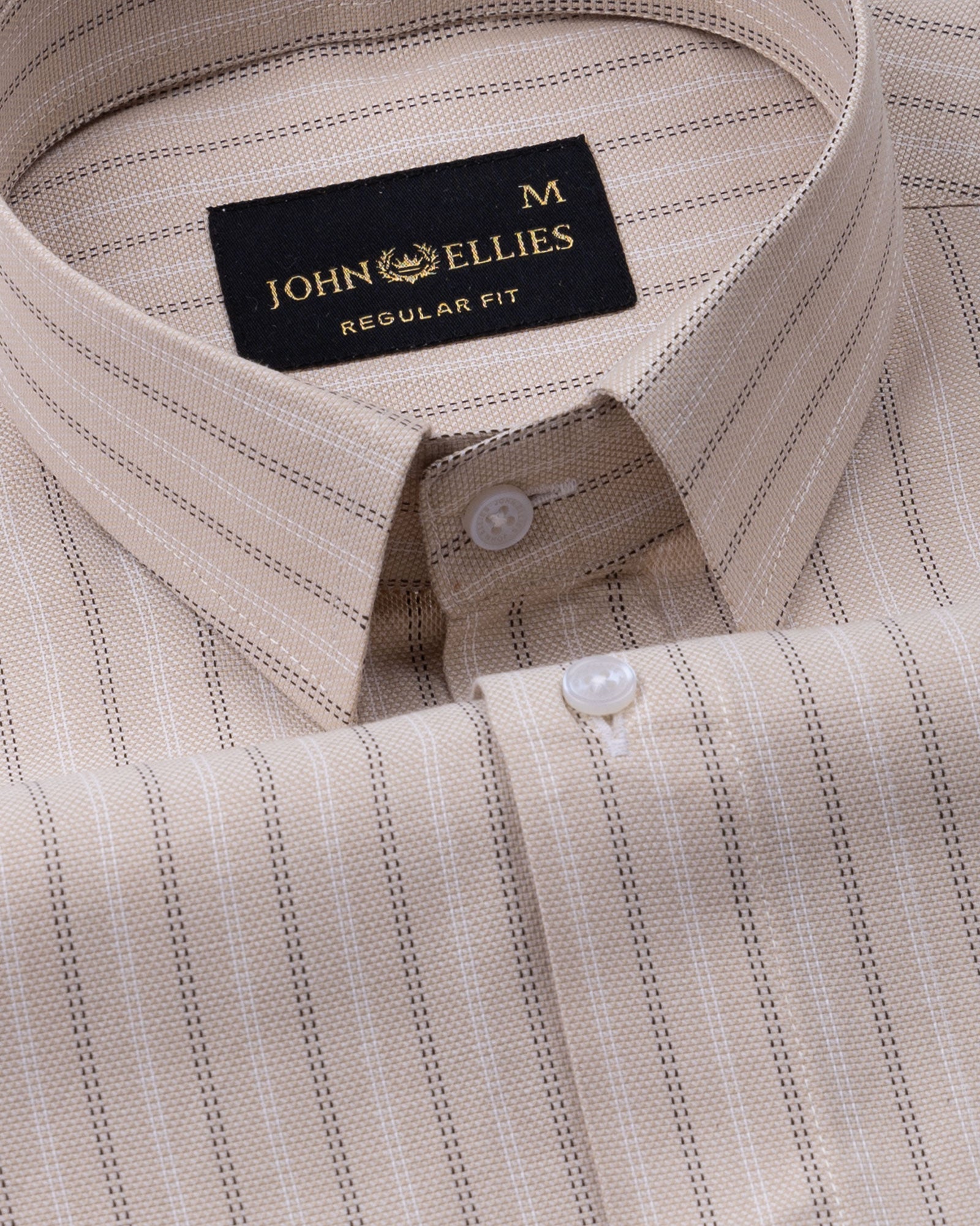 Falker Cream Stripes Cotton Shirt - John Ellies