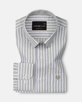 Falker Olive Stripes Cotton Shirt
