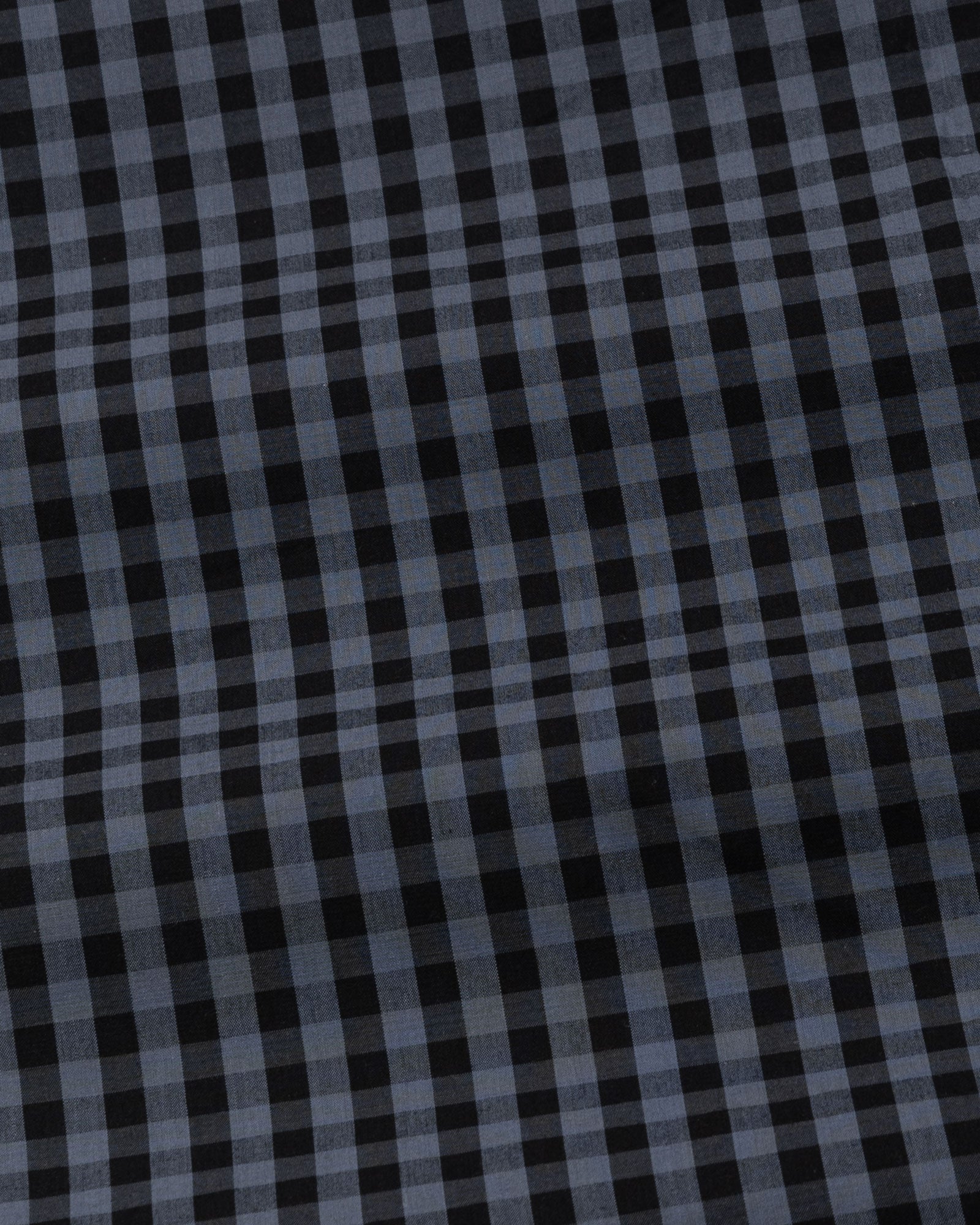Herens Grey & Black Gingham Check Cotton Shirt - John Ellies
