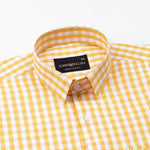 Herens Yellow Bold Check Cotton Shirt - John Ellies
