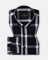 Herens Black Buffalo Check Cotton Shirt