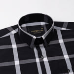 Herens Black Buffalo Check Cotton Shirt - John Ellies