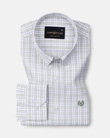 Herens White Graph Check Cotton Shirt