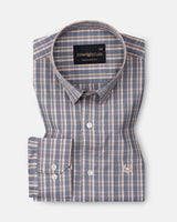 Herens Grey Tartan Check Cotton Shirt