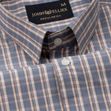 Herens Grey Tartan Check Cotton Shirt - John Ellies
