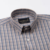 Herens Grey Tartan Check Cotton Shirt - John Ellies
