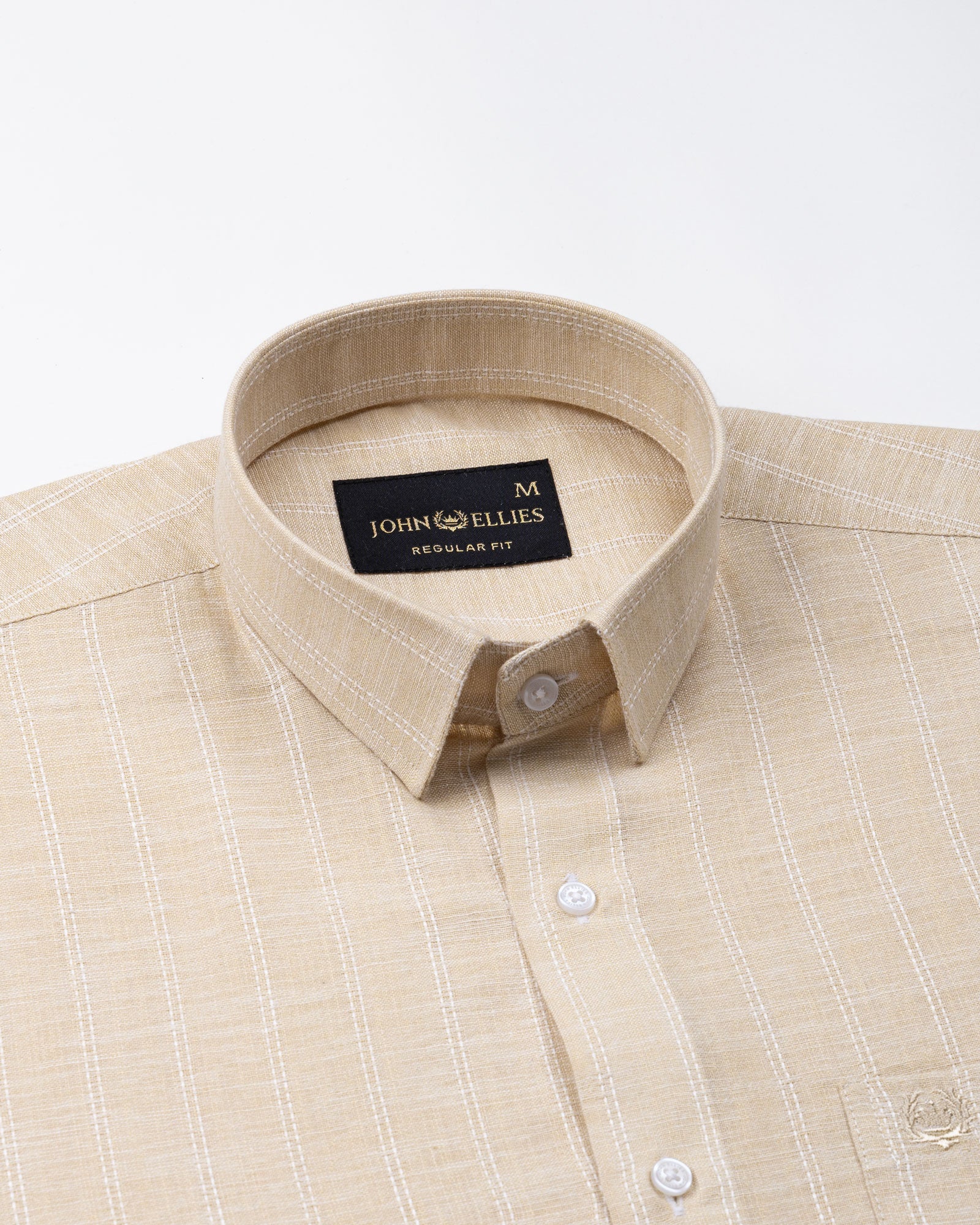 Cliftan Cream Stripes Linen Shirt - John Ellies