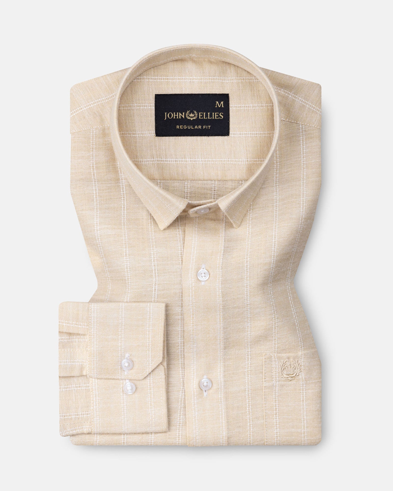 Cliftan Cream Stripes Linen Shirt - John Ellies