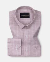 Cliftan Dusty Pink Stripes Linen Shirt