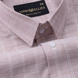 Cliftan Dusty Pink Stripes Linen Shirt - John Ellies