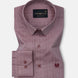 Amster Maroon Herringbone Plain Cotton Shirt - John Ellies