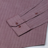 Amster Maroon Herringbone Plain Cotton Shirt - John Ellies