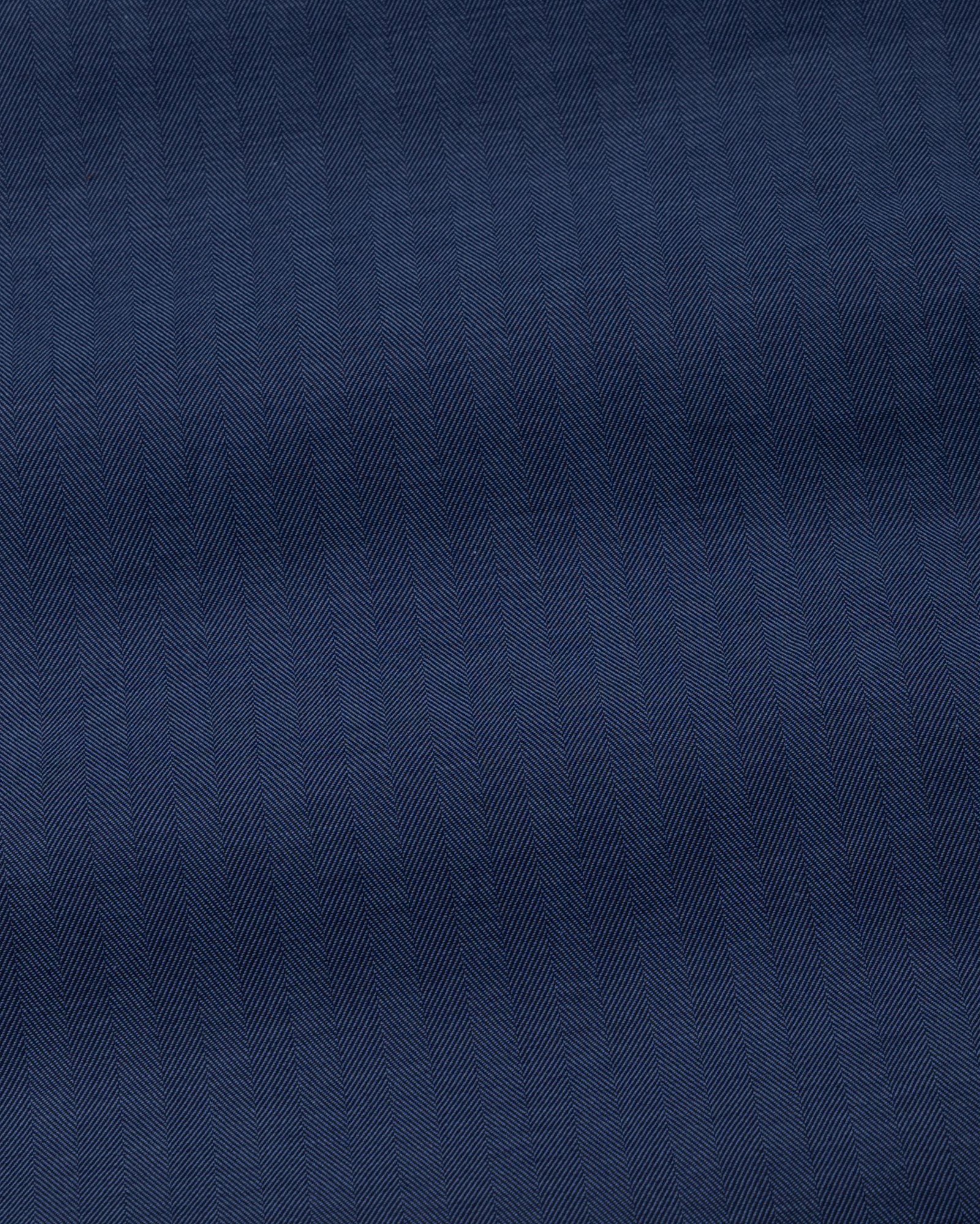 Amster Deep Blue Herringbone Plain Cotton Shirt - John Ellies