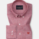 Emett Red Plain Button Down Cotton Shirt - John Ellies
