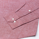 Emett Red Plain Button Down Cotton Shirt - John Ellies