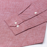 Emett Red Plain Button Down Cotton Shirt - John Ellies