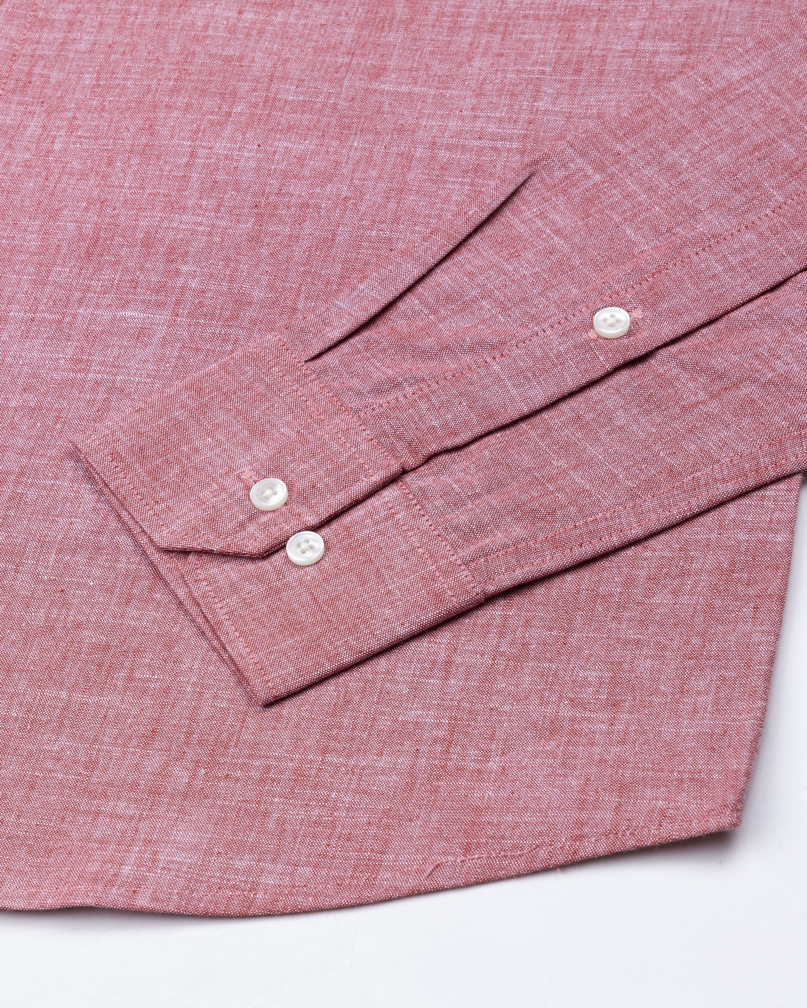 Emett Red Plain Button Down Cotton Shirt - John Ellies