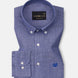 Emett Blue Plain Button Down Cotton Shirt - John Ellies