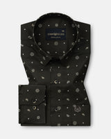 Merger Green Printed Cotton Shirt