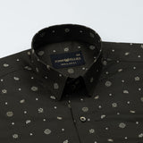 Merger Green Printed Cotton Shirt - John Ellies