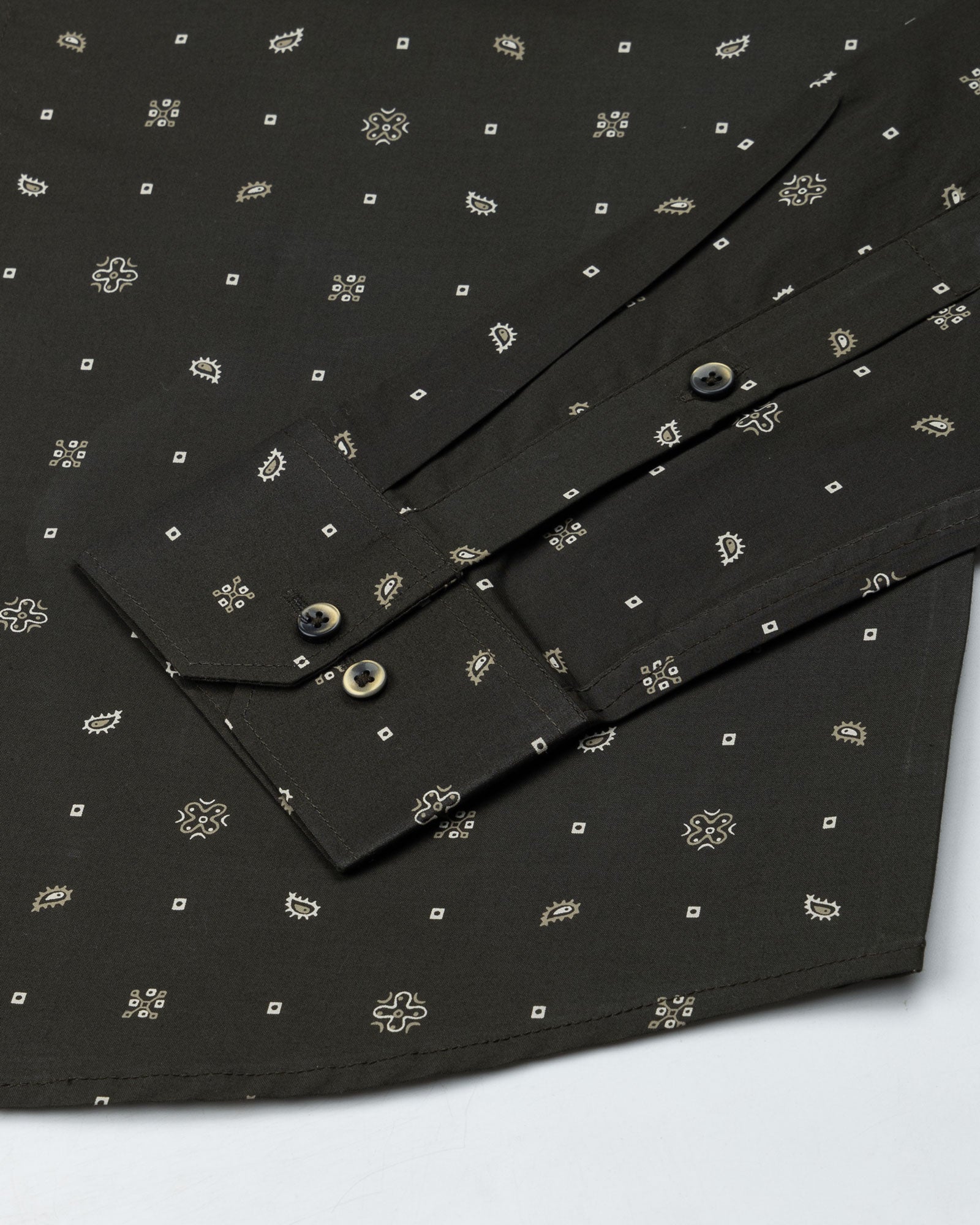 Merger Green Printed Cotton Shirt - John Ellies