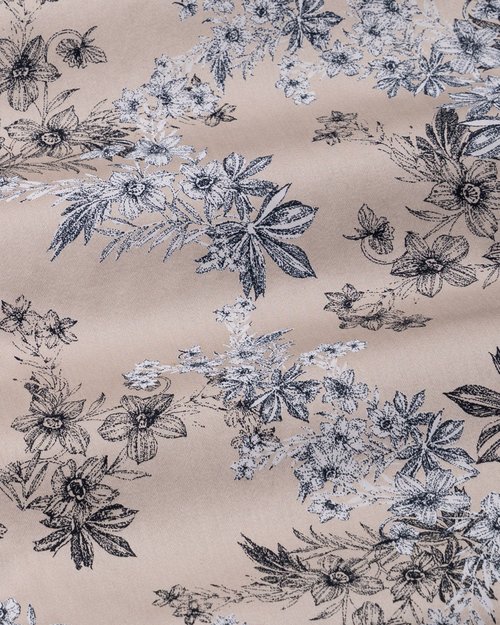 Merger Cream Printed Cotton Shirt - John Ellies