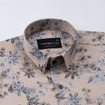 Merger Cream Printed Cotton Shirt - John Ellies