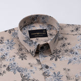 Merger Cream Printed Cotton Shirt - John Ellies