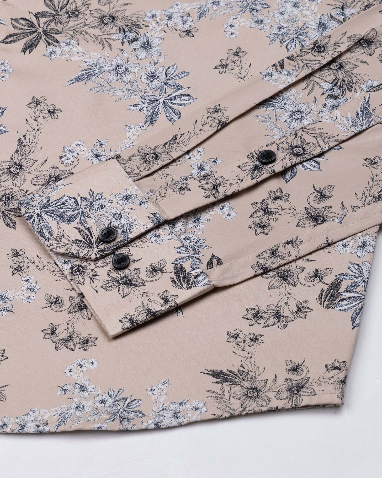 Merger Cream Printed Cotton Shirt - John Ellies