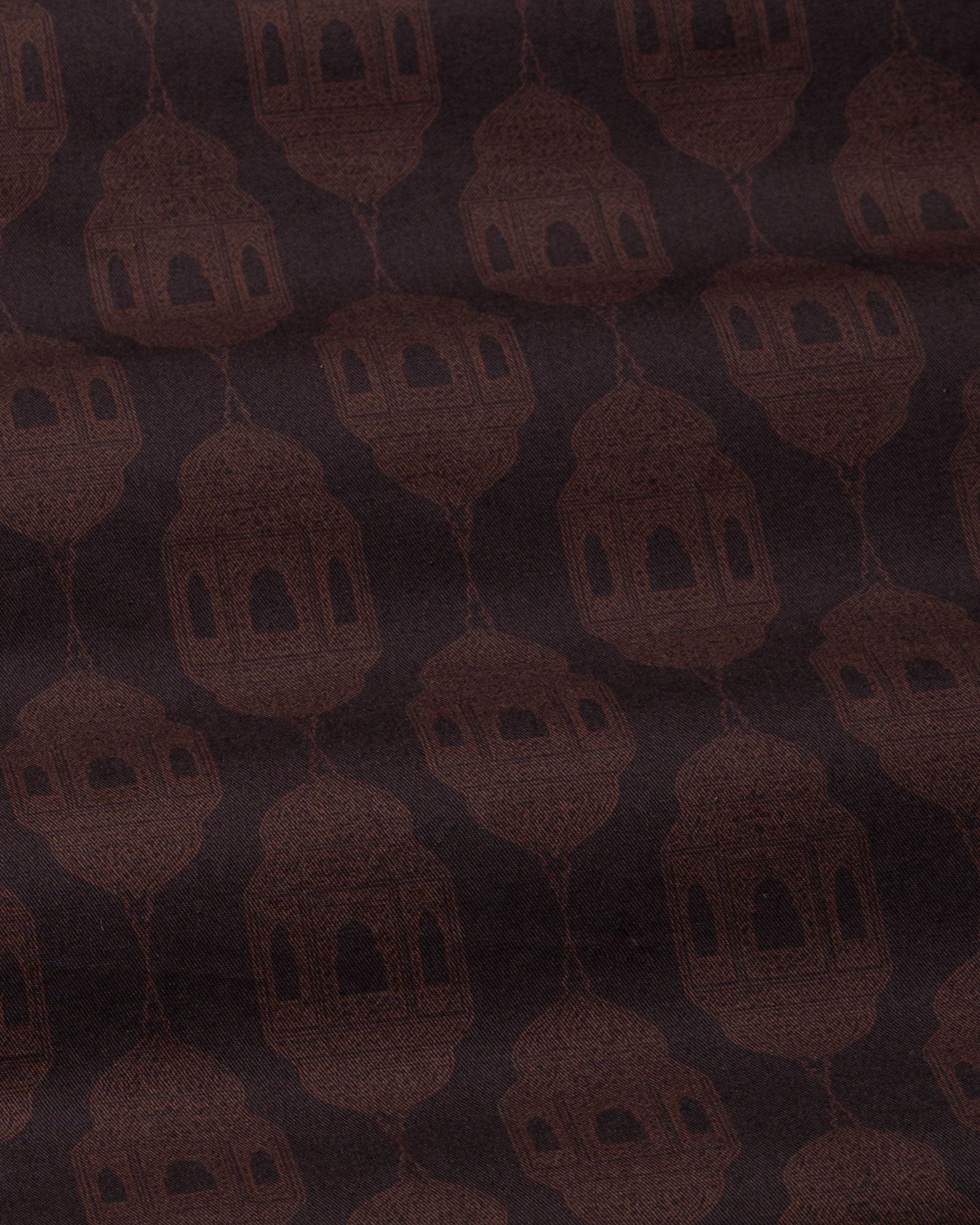 Merger Brown Printed Cotton Shirt - John Ellies
