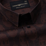 Merger Brown Printed Cotton Shirt - John Ellies