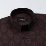Merger Brown Printed Cotton Shirt - John Ellies