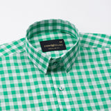 Santh Green Gingham Check Cotton Shirt - John Ellies