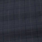 Santh Dark Navy Blue Wales Check Cotton Shirt - John Ellies
