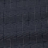 Santh Dark Navy Blue Wales Check Cotton Shirt - John Ellies