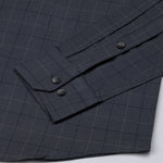 Santh Dark Navy Blue Wales Check Cotton Shirt - John Ellies